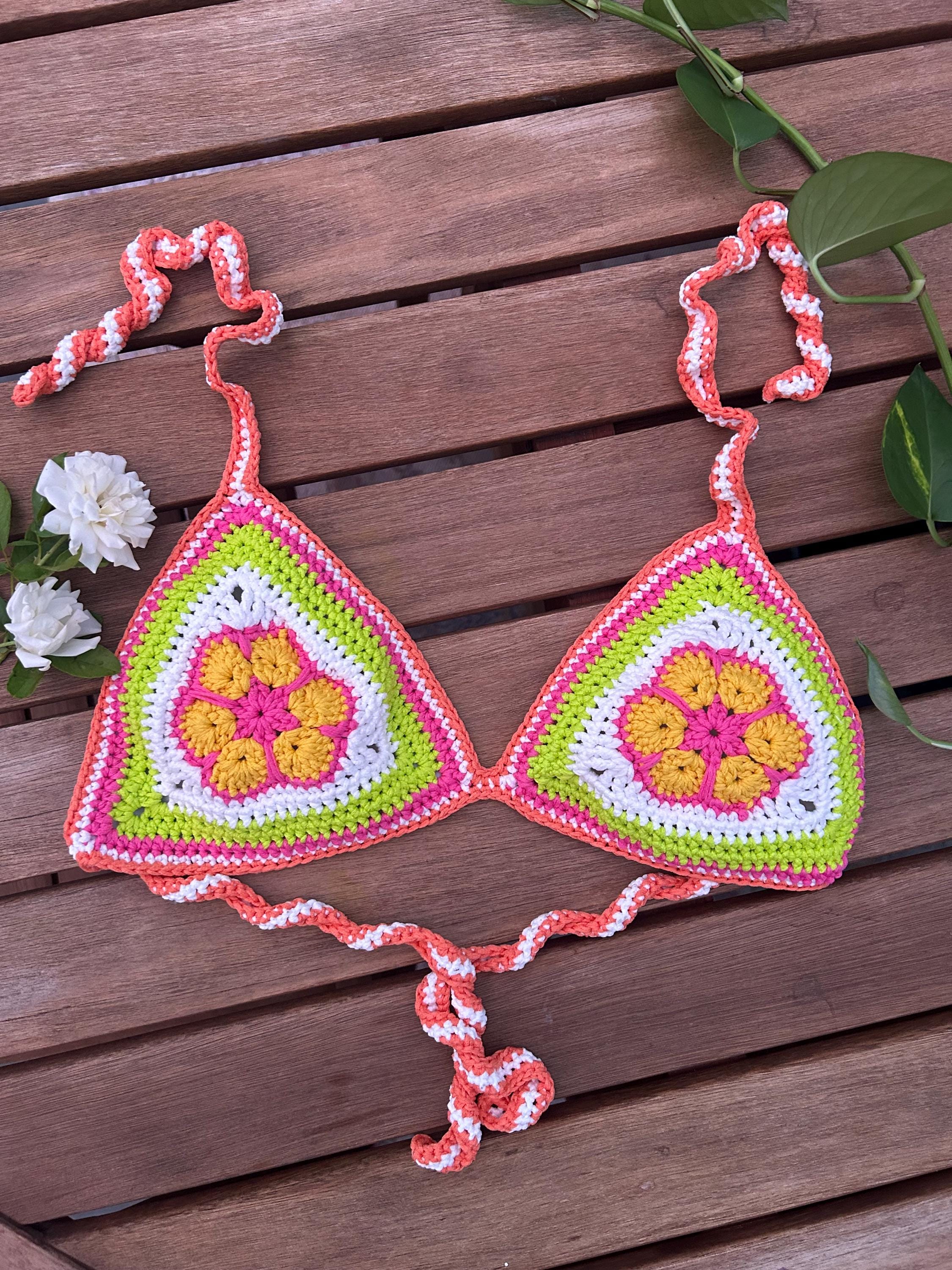 PATTERN - African Flower Triangle Top Crochet Pattern - Etsy