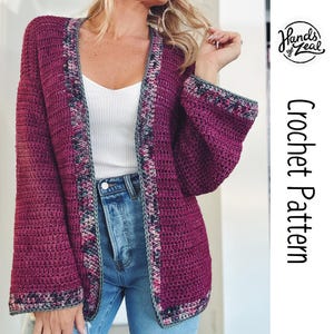 Haylee&#39;s Comet Cardigan Crochet Pattern - PDF Crochet Pattern for Women, Beginner-Friendly DIY Cardigan Design