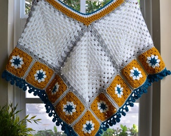 PATTERN - The Granny Poncho - Crochet Pattern