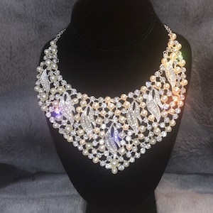 Crystal and Pearl Necklace