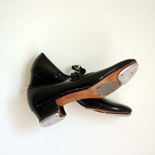 Vintage Black Patent Leather Mary Jane Tap Shoes