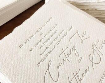 The Handcrafted Suite - Sample Letterpress Wedding Invitations