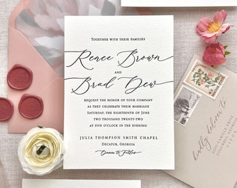 The Dew Suite - Sample Letterpress Wedding Invitations