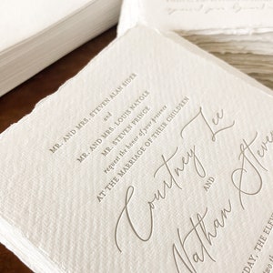 The Handcrafted Suite - Sample Letterpress Wedding Invitations