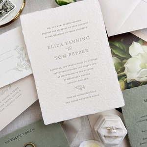 La Suite Eliza: Muestras de invitaciones de boda impresas con tipografía
