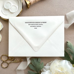 AGGIUNGI ALLA stampa della busta con l'indirizzo del mittente - 1 colore - Design personalizzato