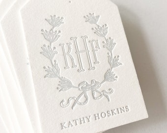 Letterpress Gift Tags - Custom, Personalized, Christmas, Favor Tags, Everyday, Wedding, Shower, Thank you, Script, Simple, Classic G101