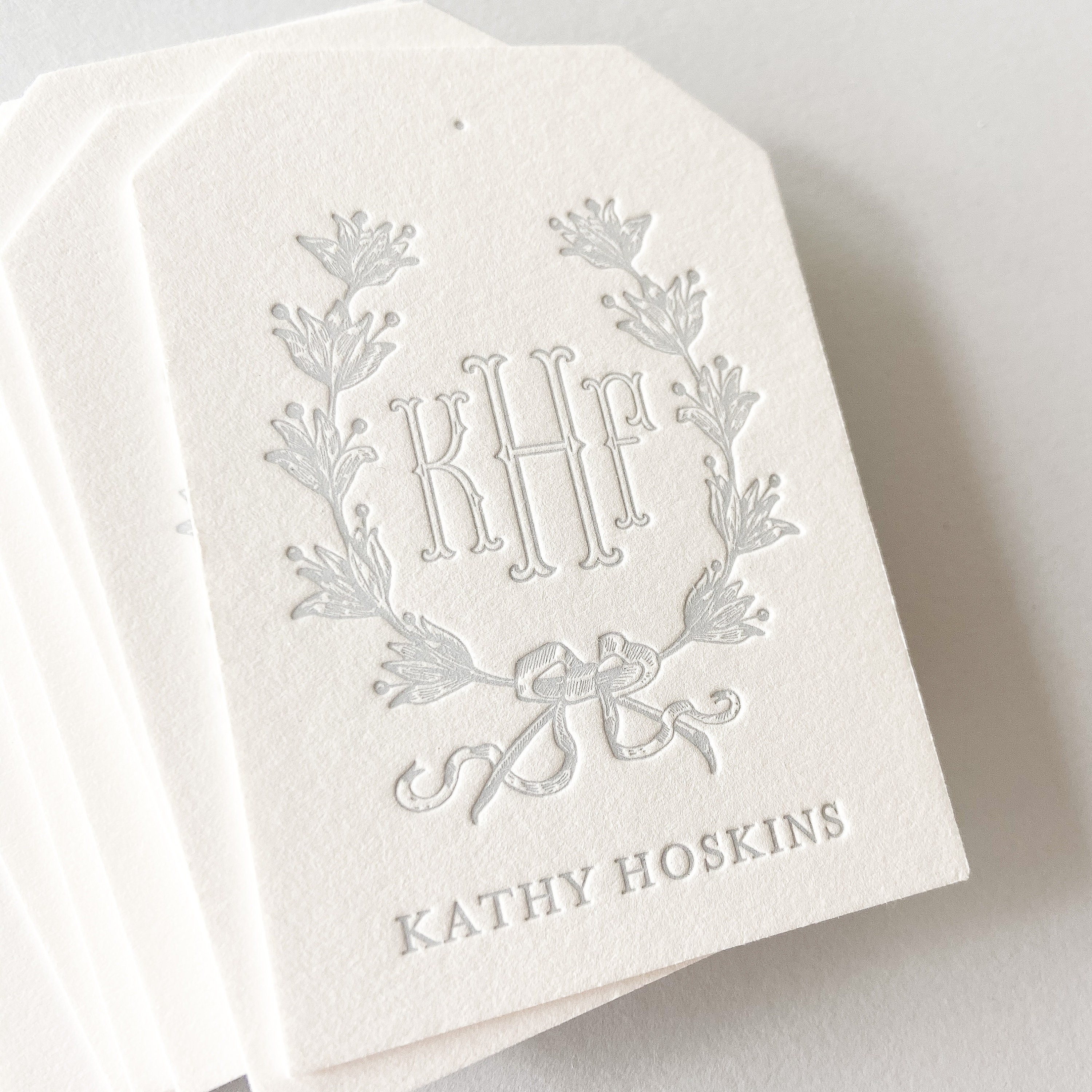 Letterpress Gift Tags - Custom, Personalized, Christmas, Favor Tags, Everyday, Wedding, Shower, Thank you, Script, Simple, Classic G101