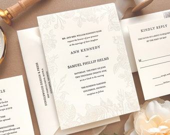 La suite Kennedy - Exemples de faire-part de mariage en typographie