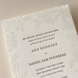The Kennedy Suite - Sample Letterpress Wedding Invitations