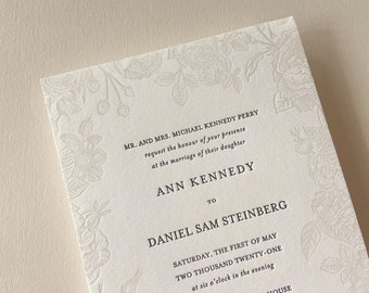 The Kennedy Suite - Sample Letterpress Wedding Invitations