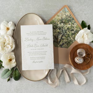 The Fern Suite - Sample Letterpress Wedding Invitations