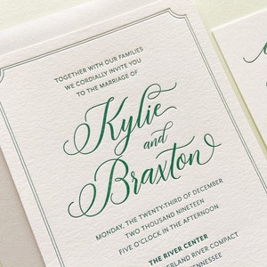 The Kylie Suite - Sample Letterpress Wedding Invitations