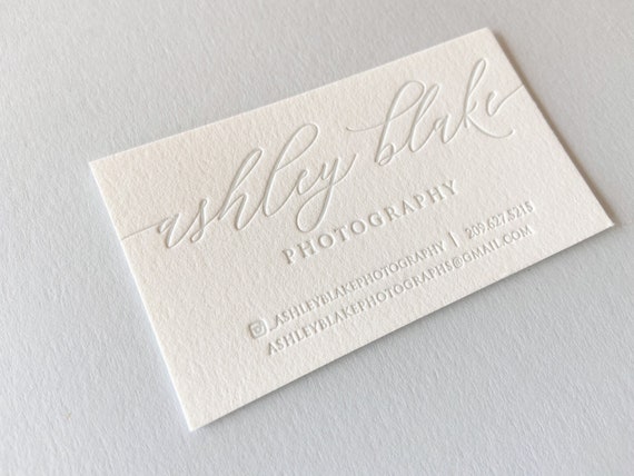 Thick letterpress business card templates