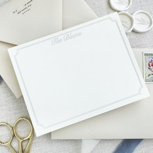 Letterpress Classic Border Briefpapier, Set von 50 oder mehr, Papier, Jubiläum, Danke, Rahmen, Familie, Paar, einfach, Grußkarte S183