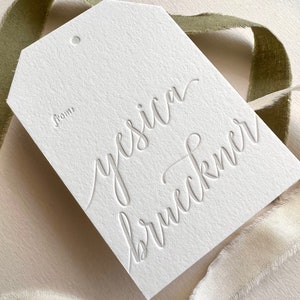 Cadeaukaartjes boekdruk - Aangepast, Gepersonaliseerd, Kerstmis, Bedankkaartjes, Alledaags, Bruiloft, Douche, Bedankt, Script, Eenvoudig, Klassiek G101