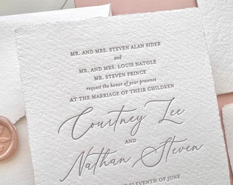 The Handcrafted Suite - Sample Letterpress Wedding Invitations