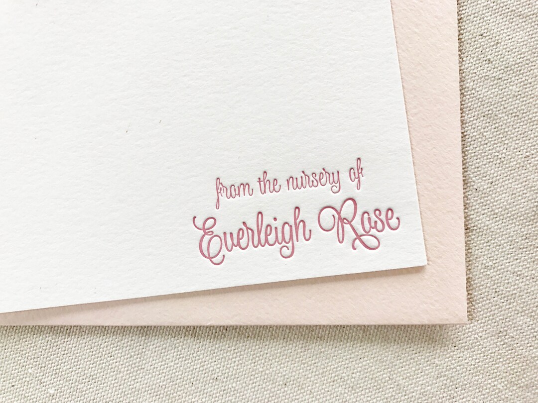 Letterpress Personalized Stationery Set of 50 or More Custom Etsy