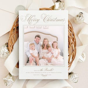 Boekdruk kerstkaarten - 1 inktkleur - kerstkaarten, goud, klassieke kerstkaarten