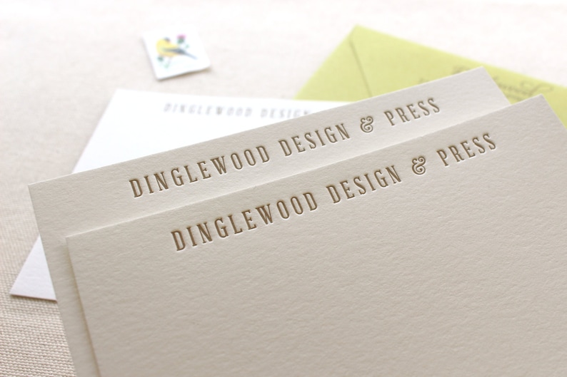 Letterpress Business Note Cards Logo Cards Thank You Etsy