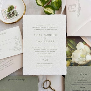 The Eliza Suit - Letterpress Hochzeitseinladungen
