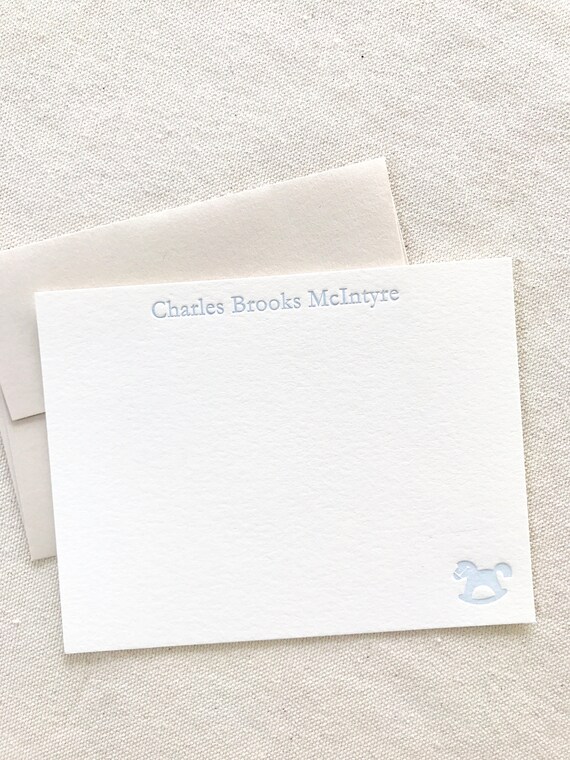 Letterpress Personalized Stationery Set of 50 or More Custom Etsy