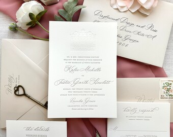 The Grove Suite - Sample Letterpress Wedding Invitations