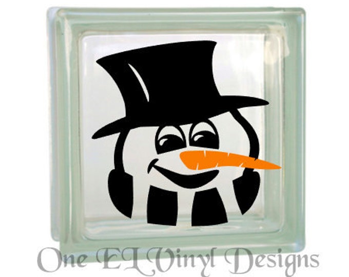 Snowman Or Snow Lady Glass Block And Other Projects Vinyl