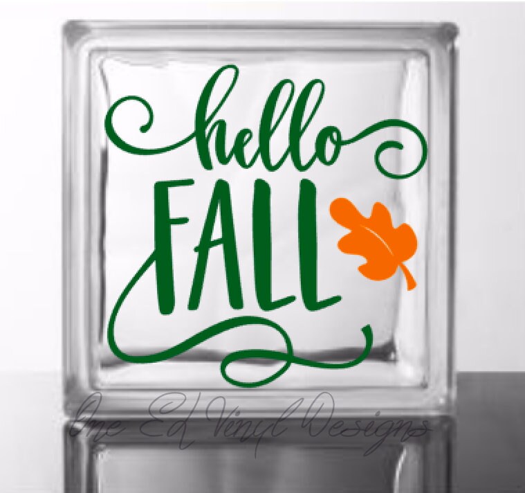 O Fall Vinyl Decal For A Diy Glass Block Wood Sign