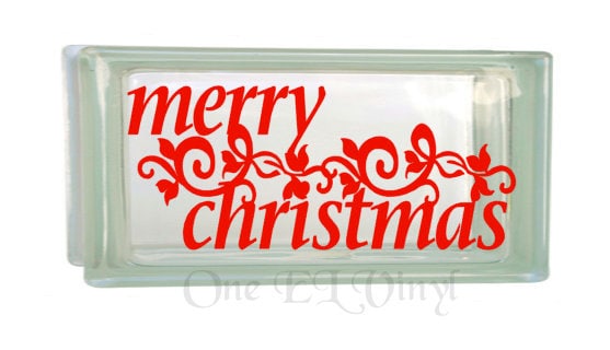 merry christmas christmas decor vinyl decal for a diy rectangular glass block frames and moreblock not included - Merry Christmas Decorative Blocks merry christmas christmas decor vinyl decal for a diy rectangular glass block frames and moreblock not included - Merry Christmas Decorative Blocks
