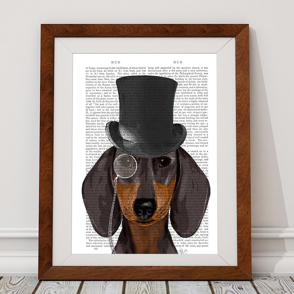 Dachshund Print Formal Hat wiener dog print Groomsman gift dorm decor home office décor gifts for men gifts for boyfriend gift for husband