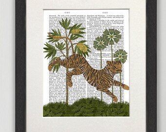 Tiger wall art, Tiger print, Tiger poster, Animalia print, Big cat print, Safari room decor, Jungle animal art, Kids bedroom art, Framed art