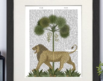 Lejontryck, Lejonposter, Lejonpresent, Djungelrumsinredning, Safaridjurskonst, Djungeldekor, Tryck på boksida, Canvastavla, Inramad konst