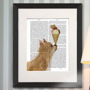 Chihuahua kunst - Chihuahua langharige ijs hond - chihuahua hond Hond cadeau voor meisje Moeder hond cadeau chihuahua minnaar cadeau chihuahua kunst aan de muur