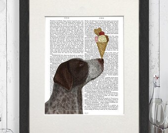 Kinderkamer decor - Duitse kortharige pointer IJshond - Kinderkamer decor Kinderwand Kinderkamer kunst print Meisje kinderkamer kunst Kwekerij kunst ideeën