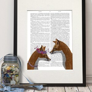 Fox Print - Fox Lovers - fox love Valentines gift for her gifts for wife Valentines gift for her woodland illustration forest animal art