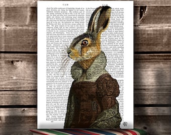 Lámina con retrato de Madam Hare – FabFunky Antiquarian Book Art