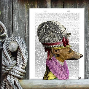 Vintage Greyhound dog poster dog decor dog illustration dog picture dog gift for dog lover dog Print dog art greyhound print, greyhound art