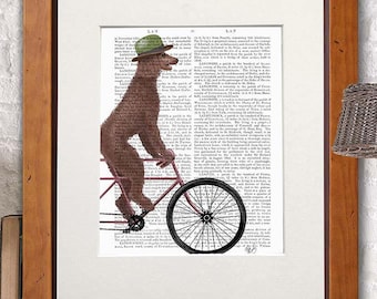Stampa su tela con barboncino in bicicletta – Un'originale decorazione murale a tema canino