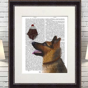 GSD - Pastor alemán Perro helado - Regalo del día del padre Regalo para hombres Regalo para el marido Regalo para él Regalos para papá Cartel impreso para perros Regalo para amantes de las mascotas