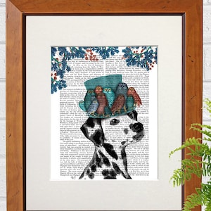 Dalmatian Wall Art Dalmatian poster Dalmatian Art - Milliners Dog - Dalmatian Painting Gift for Dalmatian lover Dalmatian Picture dog mom