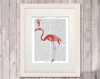 Mädchen Schlafzimmer Dekor - Flamingo Print 4 - Freundschaftsgeschenk Lehrer Geschenk Fsamily Zimmer Wand Süßes Geschenk für sie Kunstdrucke auf Leinwand Home Deco