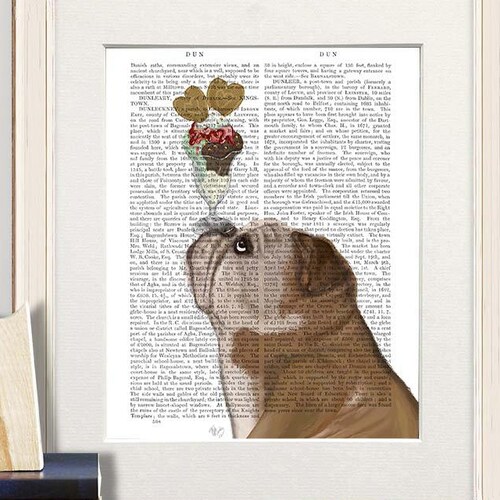 English Bulldog Art Gift English Bulldog Ice Cream Dog Etsy