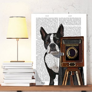 Cute Boston Terrier /& Balloons Valentines dog poster Valentines gift for dog lover romantic gift for wife gift for husband anniversary gift