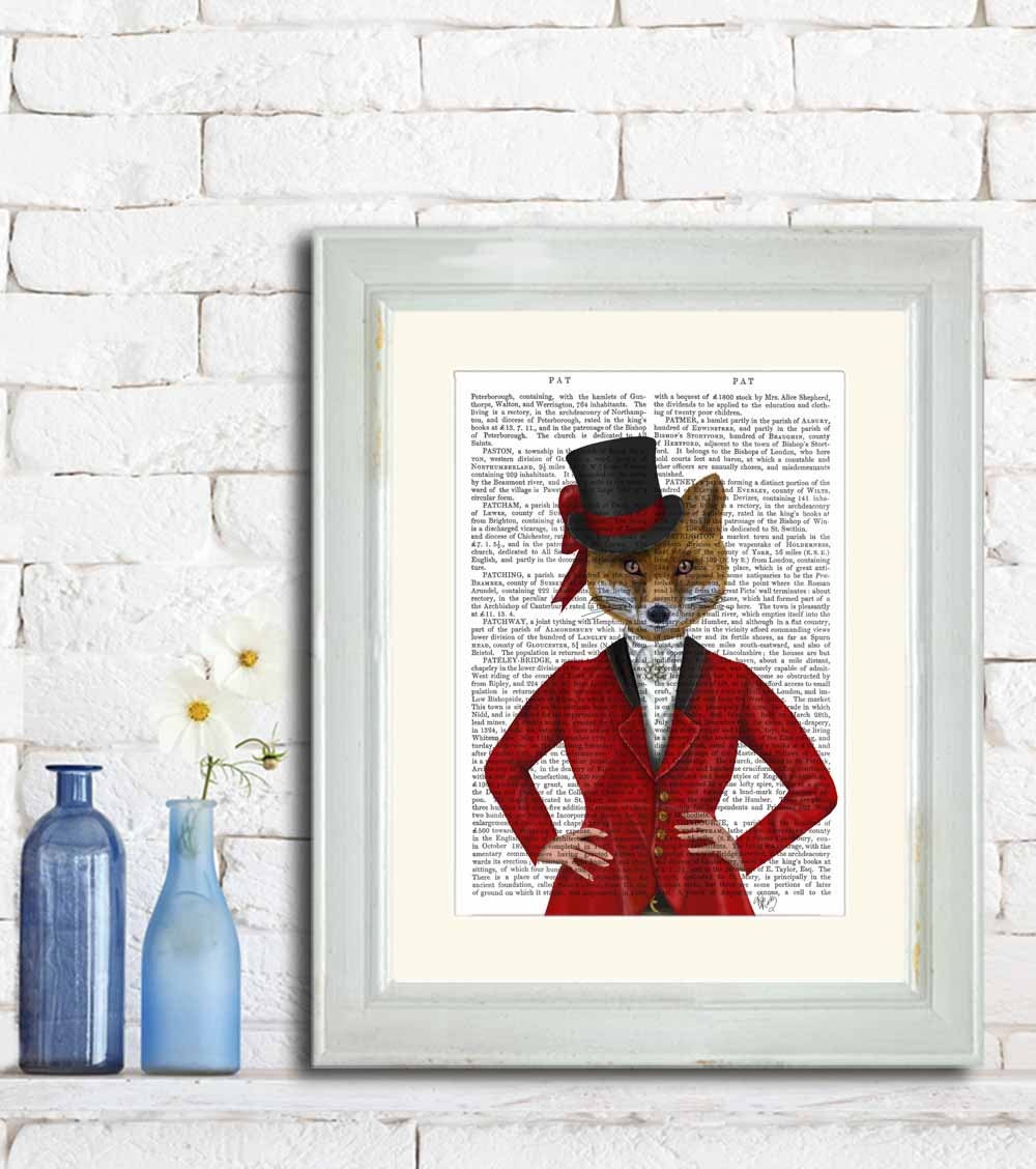 Portrait Wall Art Fox Hunting Art 