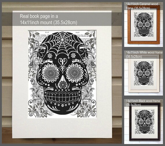 Day of the Dead, Sugar Skull Wall Art, Mexican Skull Poster