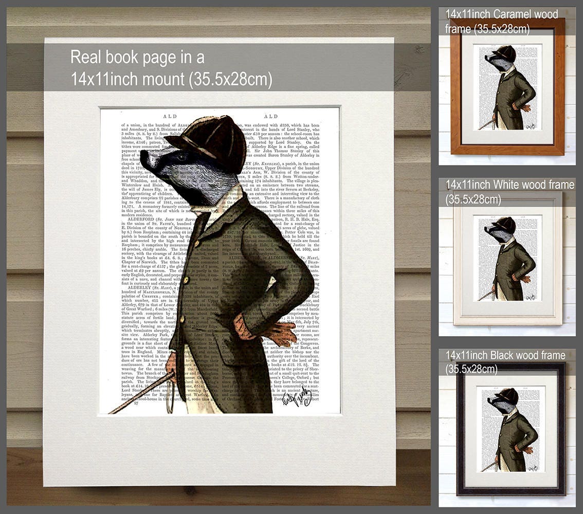 Badger Rider, Badger Portrait - Badger Print Badger Picture Badger ...
