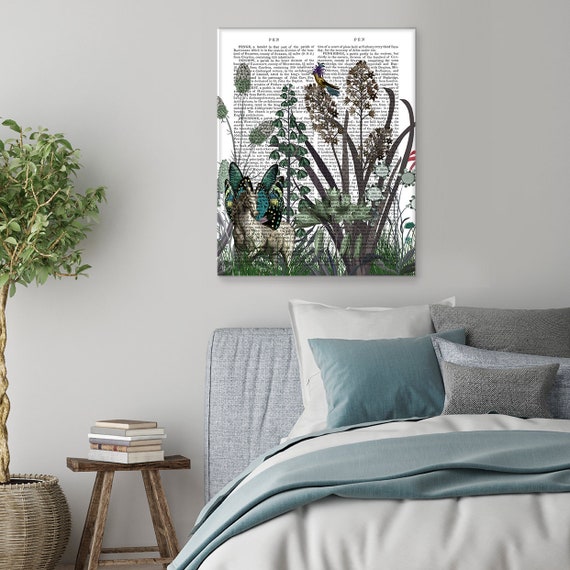 Horse art Dictionary print Botanical decor Book page Fantasy art print Butterfly print Floral decor Farmhouse art - Wildflower bloom horse