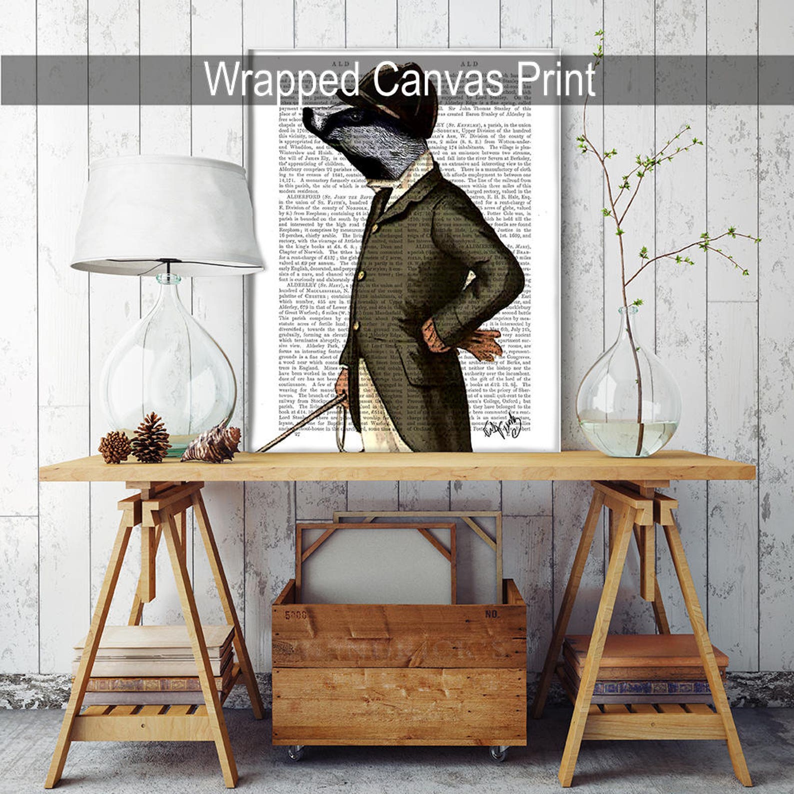 Badger Rider, Badger Portrait - Badger Print Badger Picture Badger ...