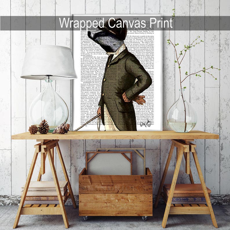 Badger Rider Badger Portrait Badger Print Badger Picture - Etsy